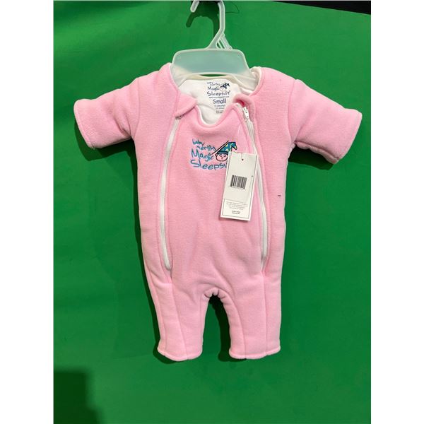 Baby Merlin’s Magic Sleepsuit, Small, Pink Fleece (3-6 Months, 12-18 lbs)