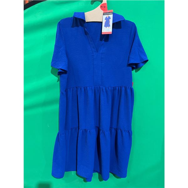 Tahari M/M Women’s Blue Short Sleeve Dress