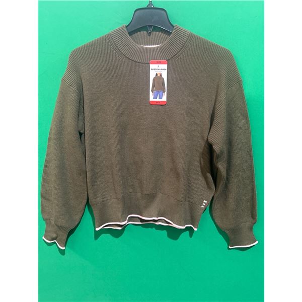 Scotch & Soda Crewneck Sweater in Olive Green, Size M/M