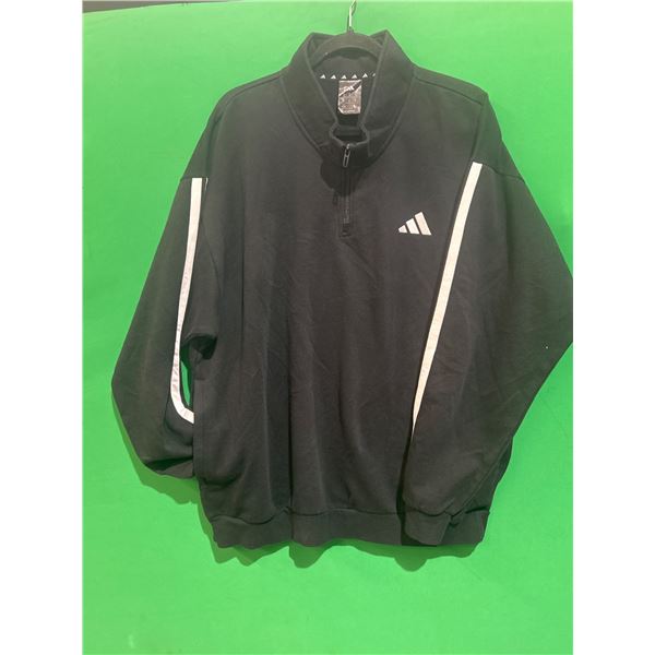 Black Adidas 1/4 Zip Sweatshirt, Size XL
