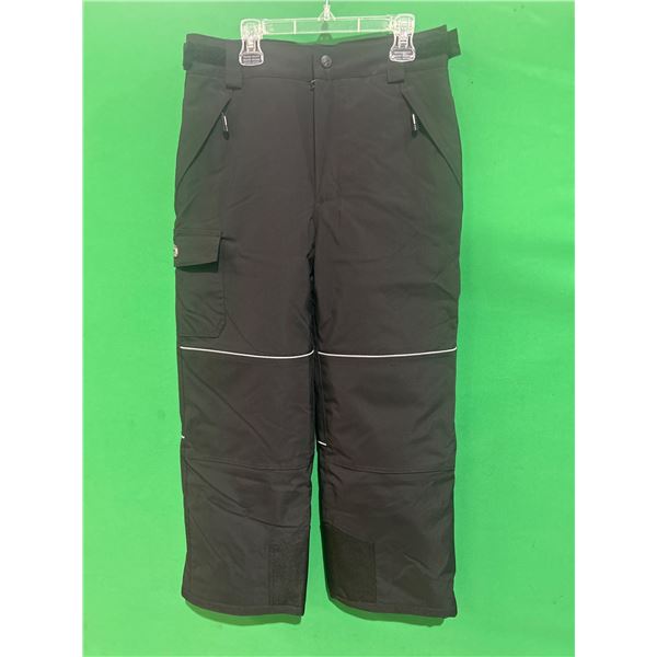 Youth Snow Pants Black Size 12 by Sunice Stormpack With Adjustable Waist and Snow Gaiter