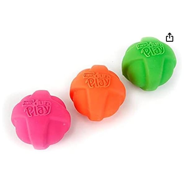 Hartz DuraPlay Dog Toys, Medium Size, Bacon-Scented, 3-Pack