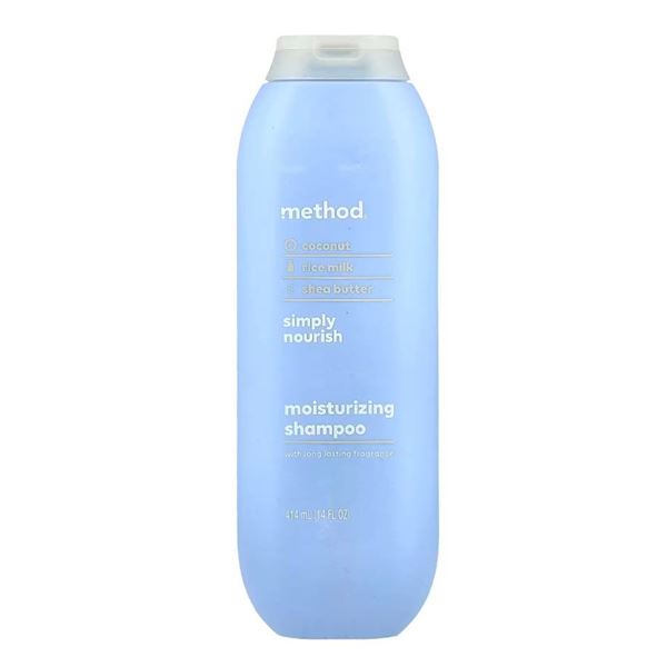 Lot of 2 Method Simply Nourish Moisturizing Shampoo Bottles, 414mL Each