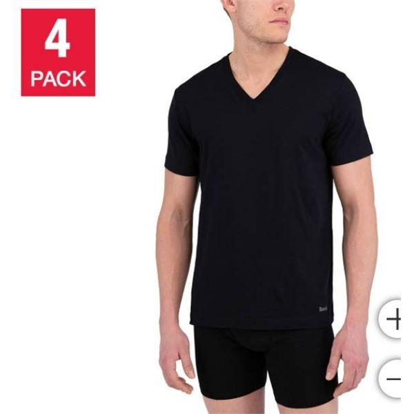 Calvin Klein 4-Pack V-Neck T-Shirts, Size Large
