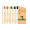Image 1 : 10-Piece Bamboo Toothbrush Set with Biodegradable Handles