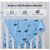 Image 1 : BubblePanda Rayon Bamboo Blanket 1.0 Tog Shark Design