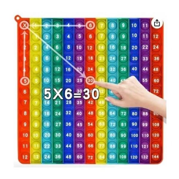 Multiplication Table Bubble Toys Relieve Stress and Anxiety Up To 12×12