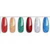 Image 1 : Modelones 6-Color Nail Polish Set with Glitter Finish, 5ml Bottles
