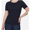 Image 1 : Tahari Ribbed Cotton Short Sleeve T-Shirts, 2-Pack, M/M