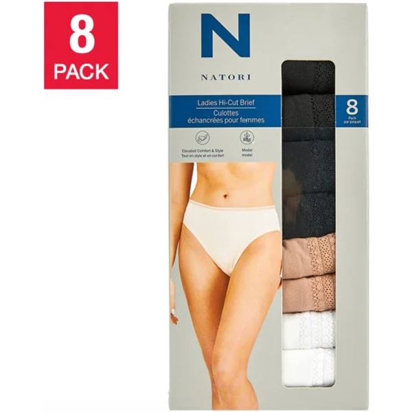 Natori Ladies Hi-Cut Brief XL/TG Multi-Pack (8-Pack)