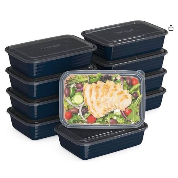 Bentgo Prep 1-Compartment Container 20-Piece Set for Meal Prep