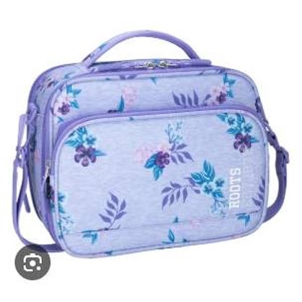 Roots Floral Pattern Insulated Bag with Shoulder Strap