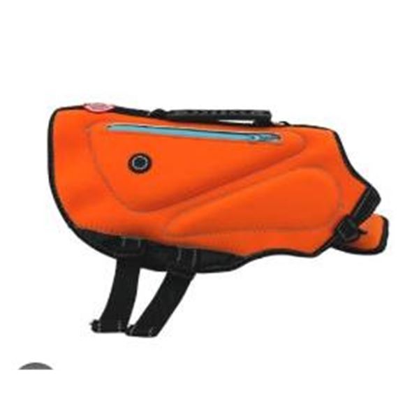 Silver Paw Orange Neoprene Dog Life Jacket / Size Large