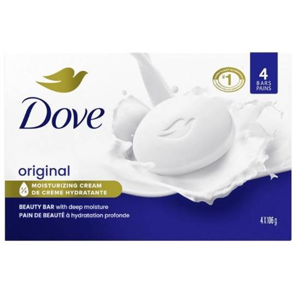 Dove Moisturizing Cream Beauty Bar, 15-Count, 106g Each
