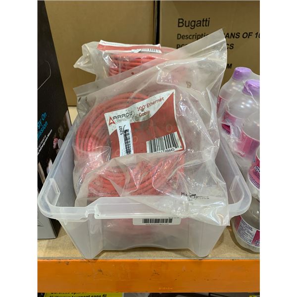 Arrow Cat6 Ethernet Cables, 100 ft, Lot of Multiple Units