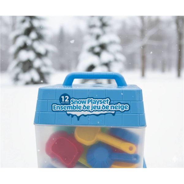 Snow Playset with 12 Pieces – Bilingual Labeling