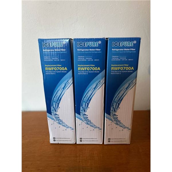IcePure RWF0700A Refrigerator Water Filter Replacement (Lot Of 3)