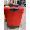 Image 2 : Hard-Shell Red Rolling Suitcase with Telescopic Handle