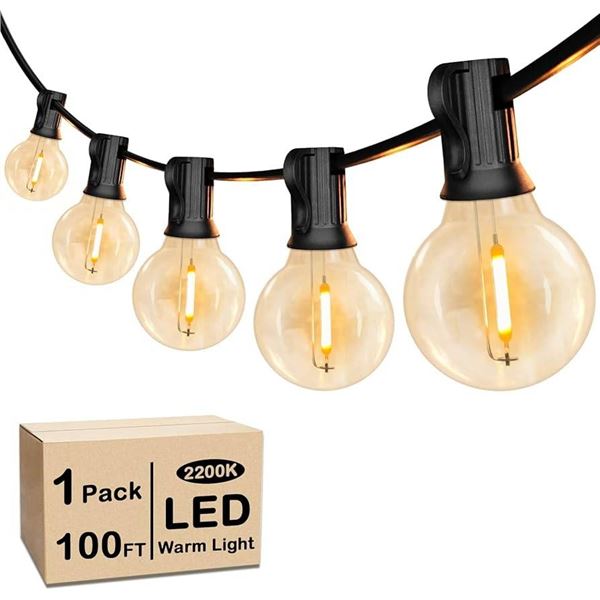 100 FT LED 2200K Shatterproof String Lights
