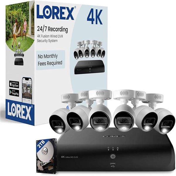 Lorex 4K Ultra HD DVR with Accessories and Cables