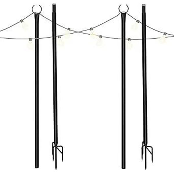 Holiday Styling String Light Poles, 8 Ft Tall