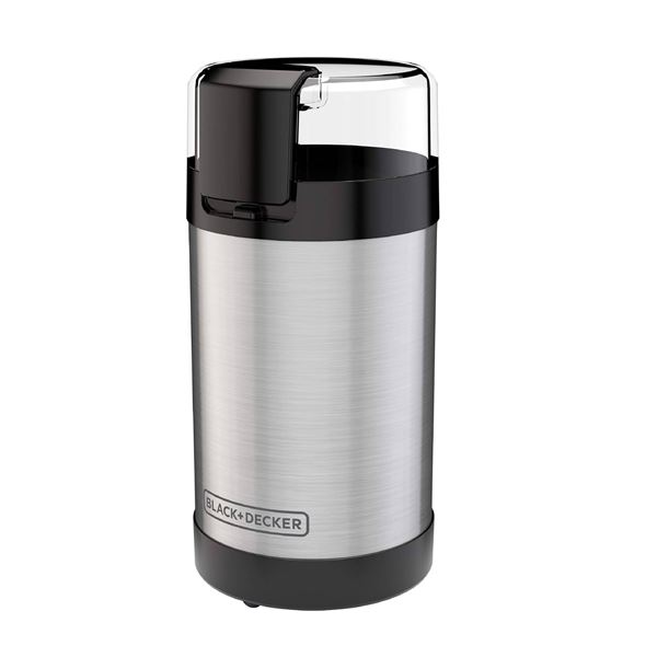 Black+Decker Easy-Touch Stainless Steel Coffee and Spice Grinder
