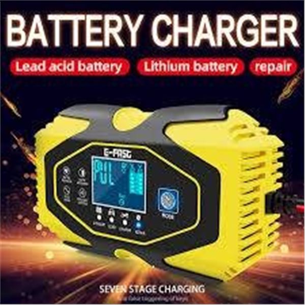 E-Fast Automatic 6A/3A 12V-24V Battery Charger With LCD Display