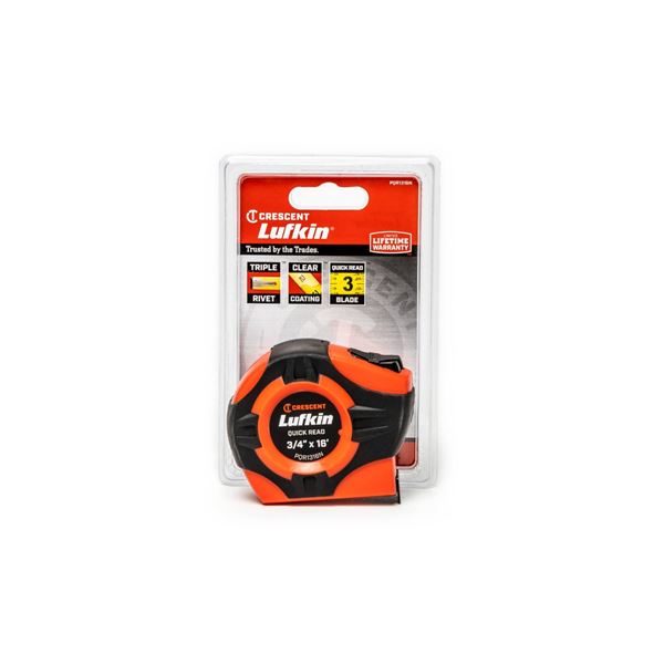 LOT OF 2 Lufkin 25mm x 8m Hi-Viz Tape Measure with 9-Foot Standout