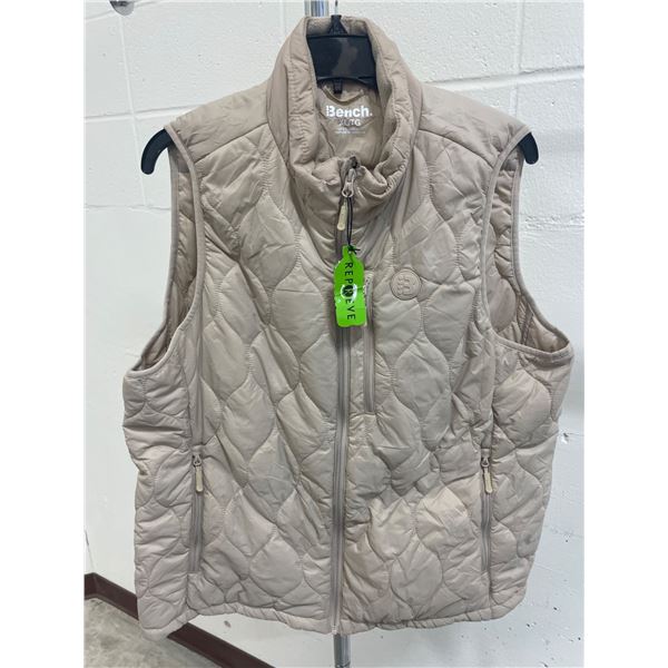 Bench Women’s XL Quilted Sleeveless Jacket in Beige