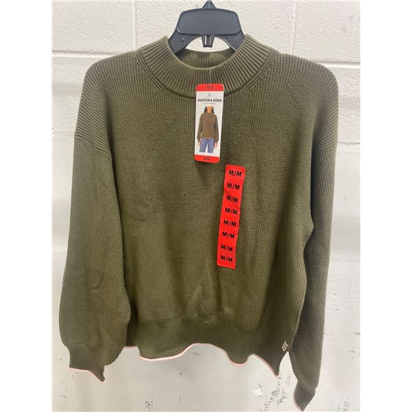 Scotch & Soda Amsterdam Knit Sweater in Olive Green, Size M/M