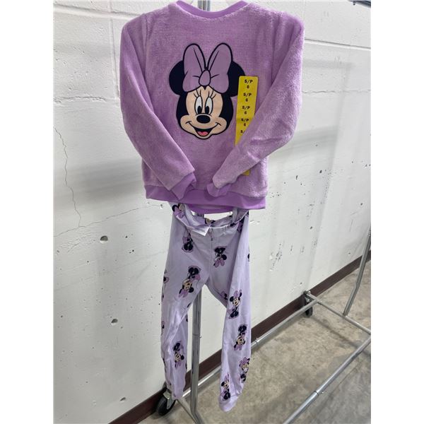 Disney Minnie Mouse Purple Sweatshirt and Pajama Set, Size 6