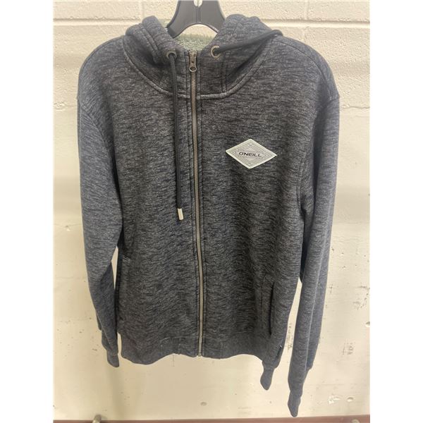 Men’s Full-Zip Hoodie, Large, Heather Gray