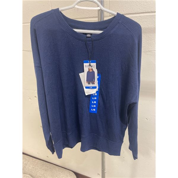 Buffalo David Bitton L/G Long-Sleeve Sweater in Blue