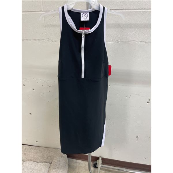 Women’s Sage Collective Sleeveless Dress, M/M, Black and White