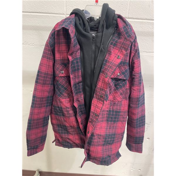 The B.C. Clothing Co. Plaid Jacket with Hood, Size Small