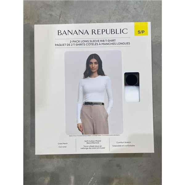 Banana Republic 2-Pack Long Sleeve Rib T-Shirt S/P