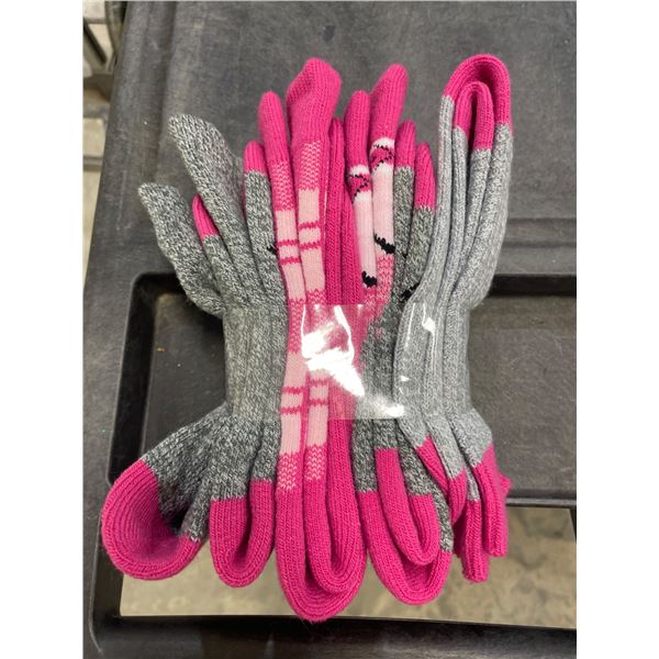 Pink and Gray Knit Socks – 6 Pairs