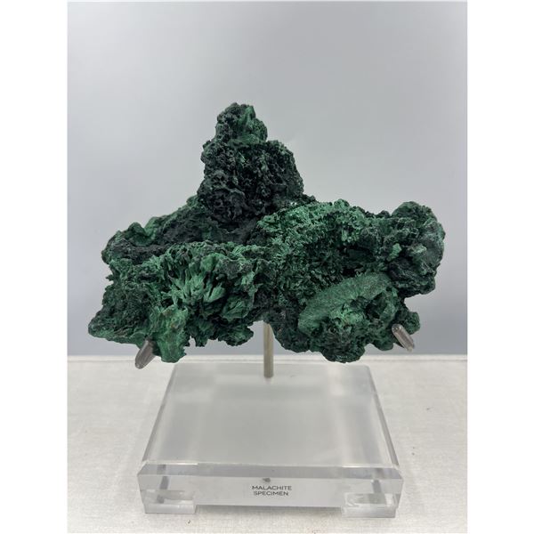8 X 5 INCH VELVET MALACHITE SPECIMEN