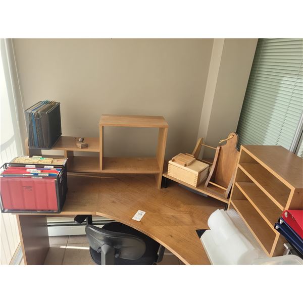 Office Desk, Chair, Supplies A