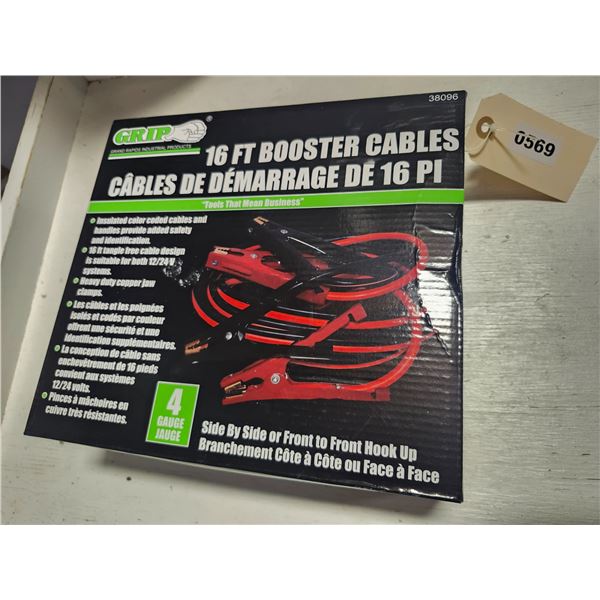 New 16' Booster Cable Set