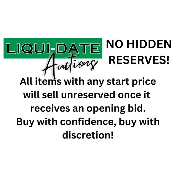 Bid with Confidence!! No hidden Reserves!!