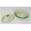 Image 7 : Uranium glass dish and lid (glows in dark)