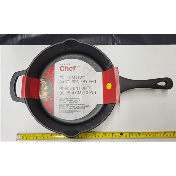 cast iron 10” frying pan (new)