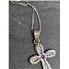 Image 4 : Sterling Silver “925” Cross and Chain (Marked “925 Italy”)