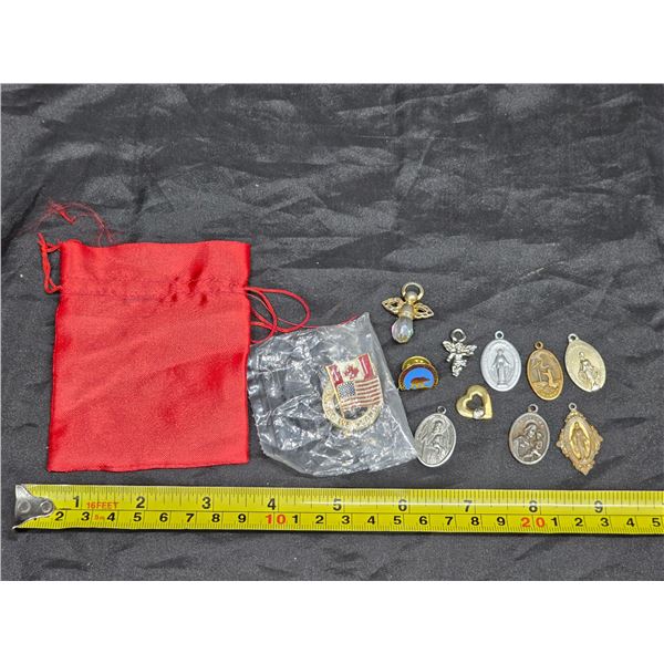 Assorted Religious Medals and Misc. 2 Medals Marked “Italy”