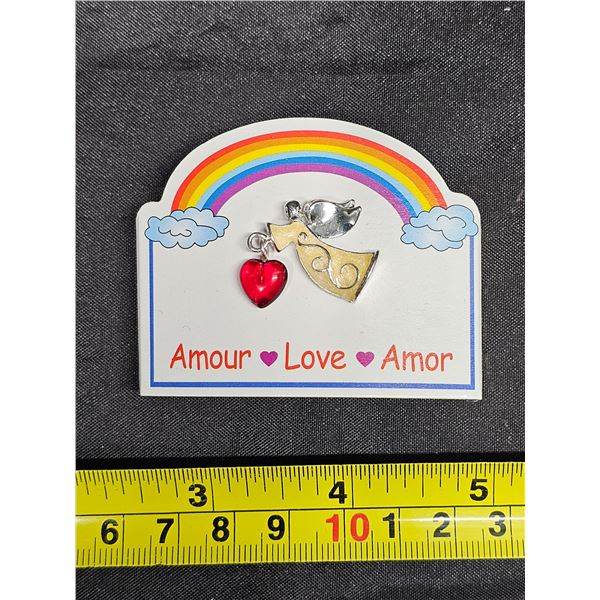 Vintage Avon Inspirational Angel Pin - Love