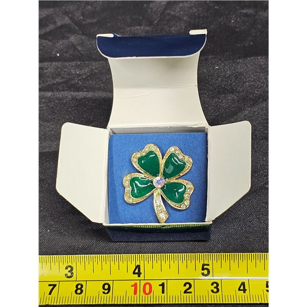 Vintage Avon Lucky Shamrock Pin