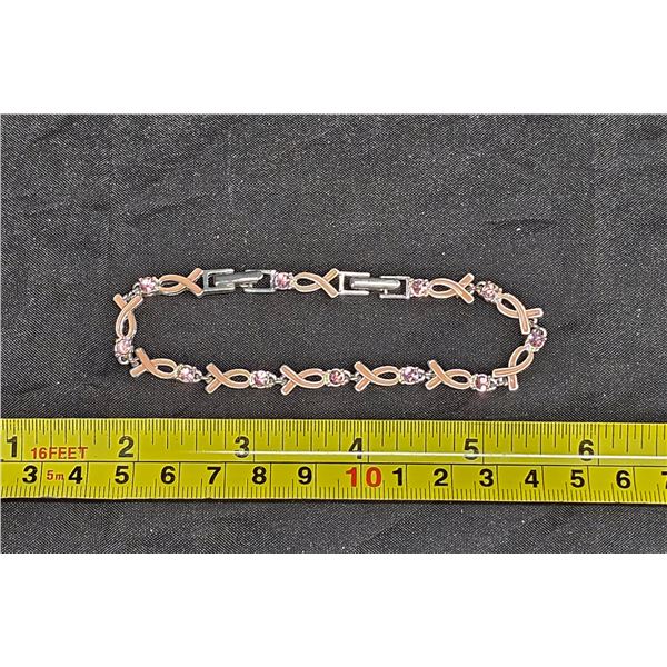 Vintage Avon Breast Cancer Crusade Tennis Bracelet