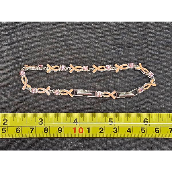 Vintage Avon Breast Cancer Crusade Tennis Bracelet (Box Missing Lid)