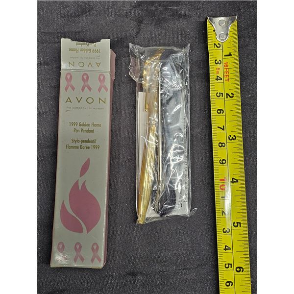 Vintage 1999 Golden Flame Pen Pendant in Sealed Plastic